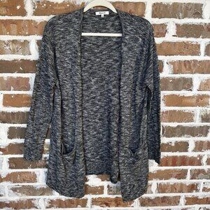 Madewell Landscape Cardigan Sweater Women's Size S Marbled Gray Pockets